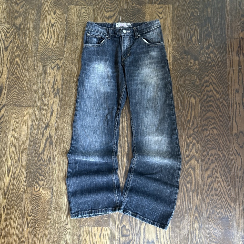 VTG Lee Dungarees Black Faded Slim Bootcut Jeans Y2K Skater Grunge 27x29.5 Women